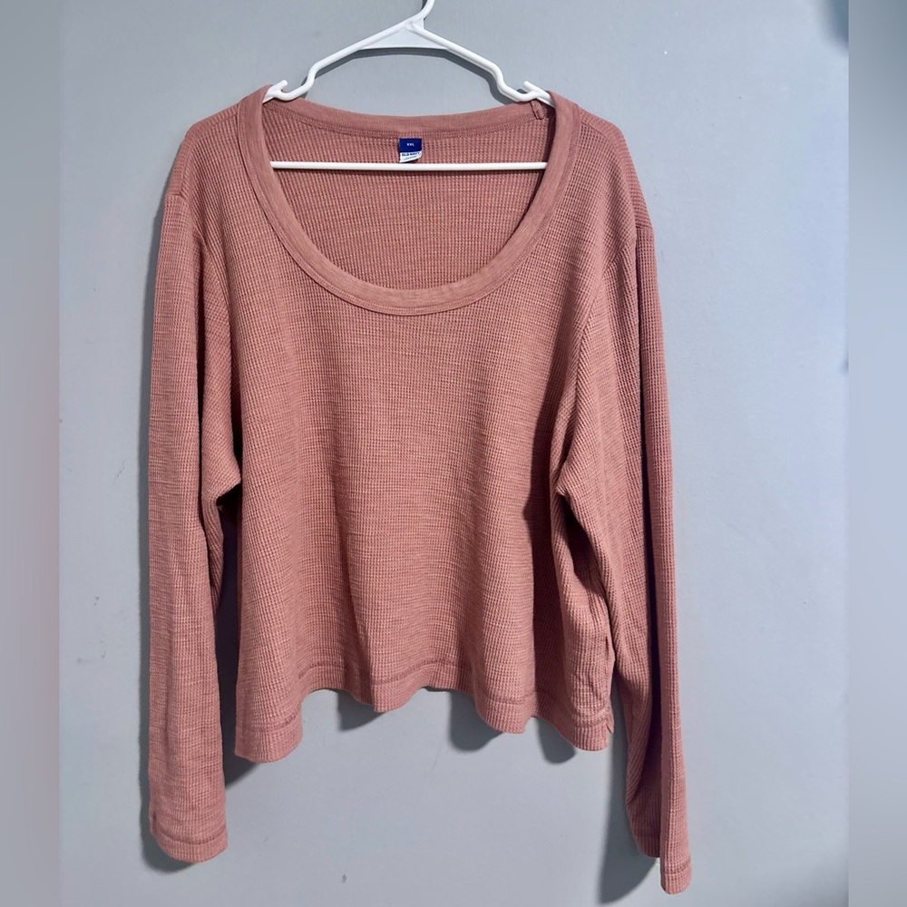 Old Navy Women's Dusty Rose Long Sleeve Top